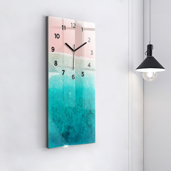 Vertikale Uhr mit motiv Strand Meersand