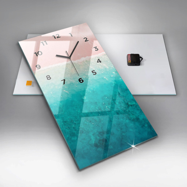 Vertikale Uhr mit motiv Strand Meersand