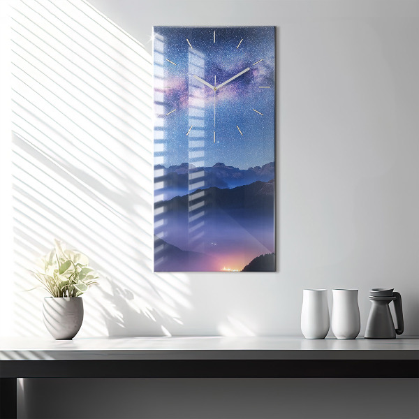 Vertikale Uhr mit motiv Milchstraße