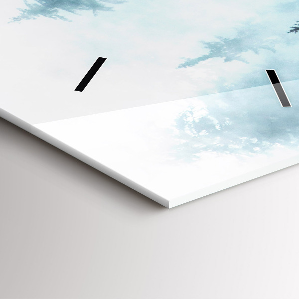 Vertikale Uhr mit motiv Nebliger Wald