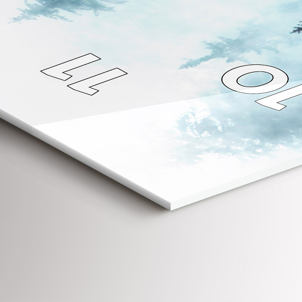 Vertikale Uhr mit motiv Nebliger Wald