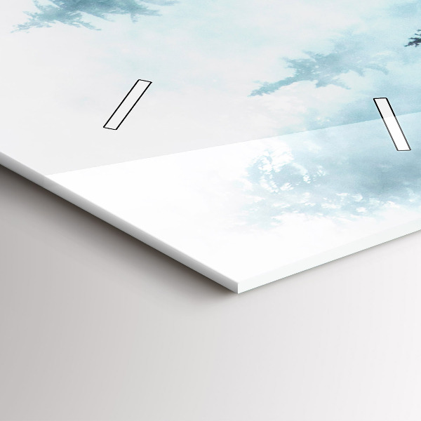 Vertikale Uhr mit motiv Nebliger Wald