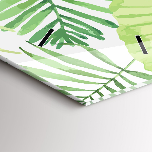 Vertikale Uhr mit motiv Grüne Blätter