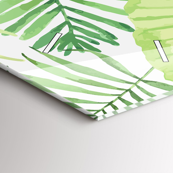 Vertikale Uhr mit motiv Grüne Blätter