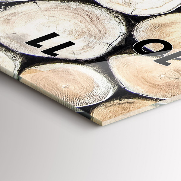 Vertikale Uhr Geschnittener Baumstamm