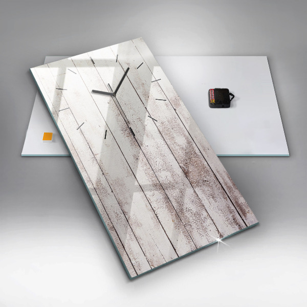 Vertikale Uhr Helle Holzbretter