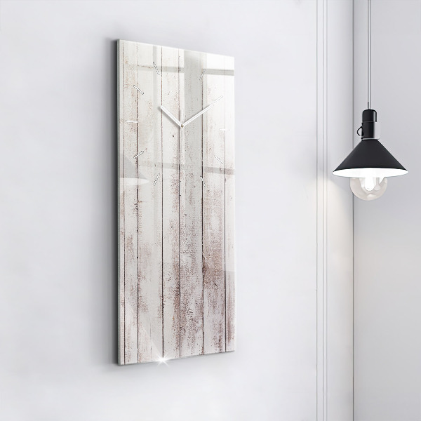Vertikale Uhr Helle Holzbretter