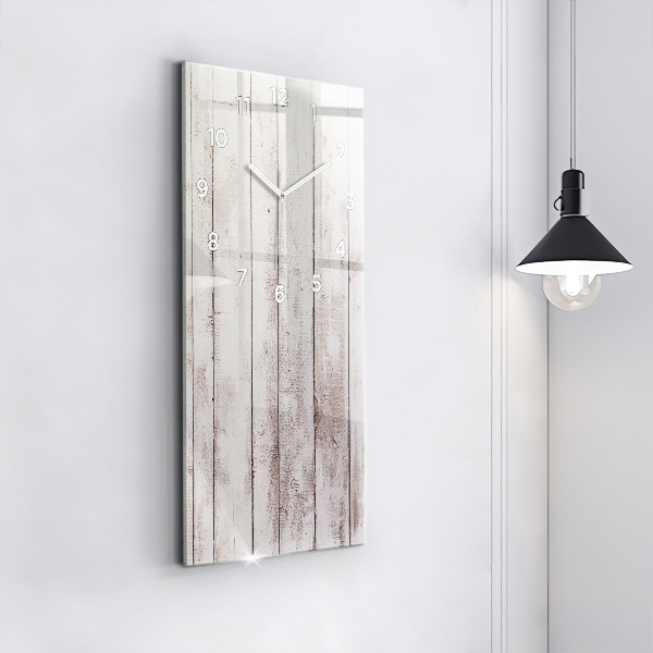 Vertikale Uhr Helle Holzbretter