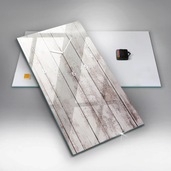 Vertikale Uhr Helle Holzbretter