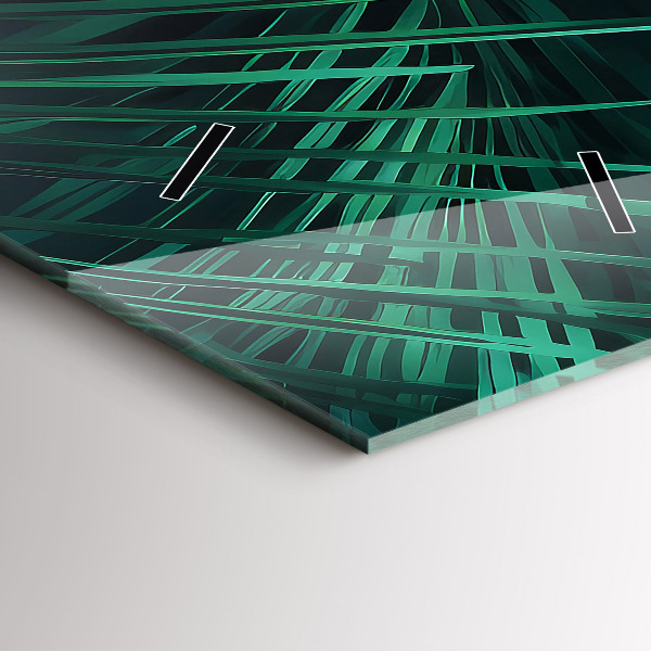 Vertikale Uhr Tropische Blätter