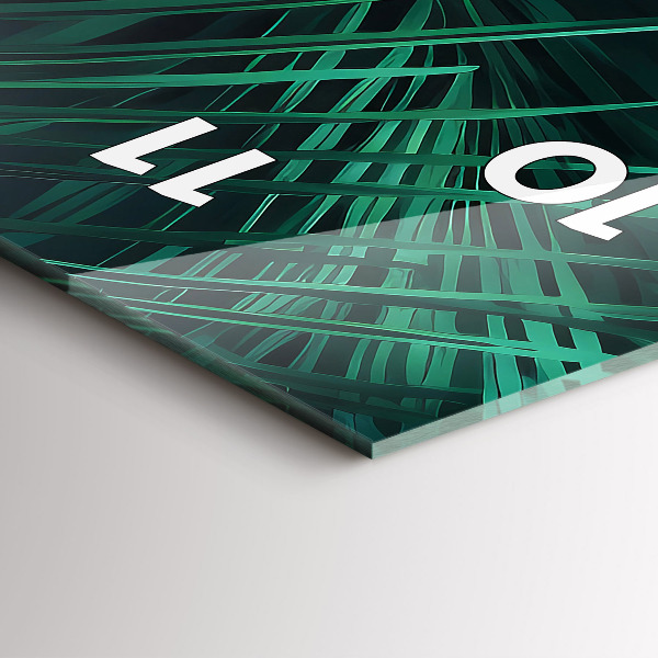 Vertikale Uhr Tropische Blätter