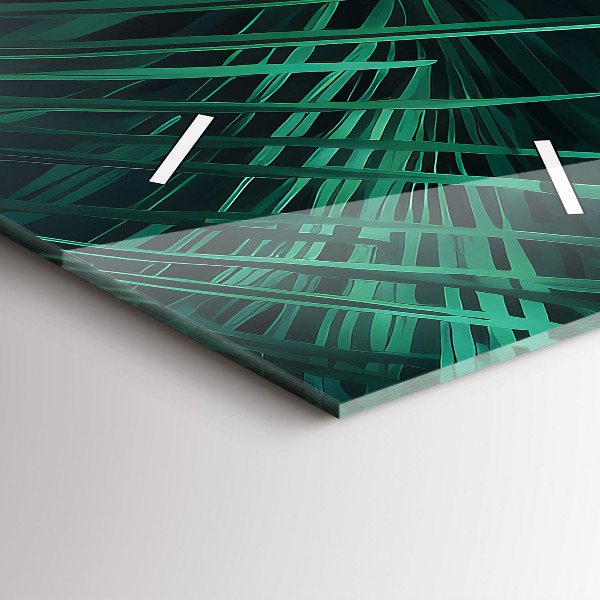 Vertikale Uhr Tropische Blätter