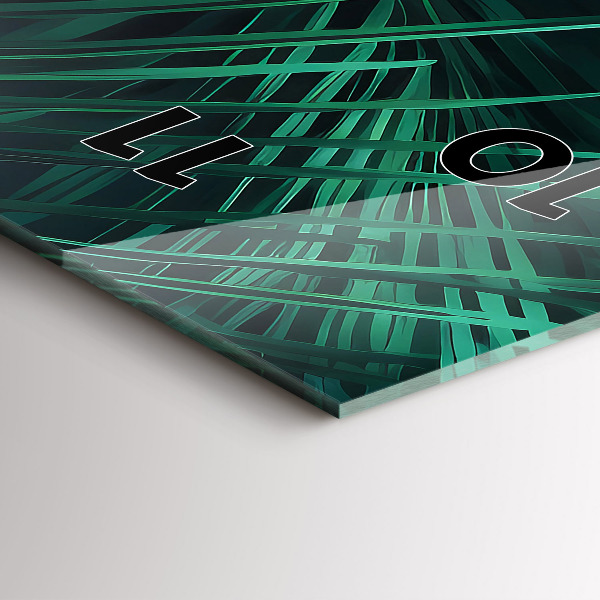 Vertikale Uhr Tropische Blätter