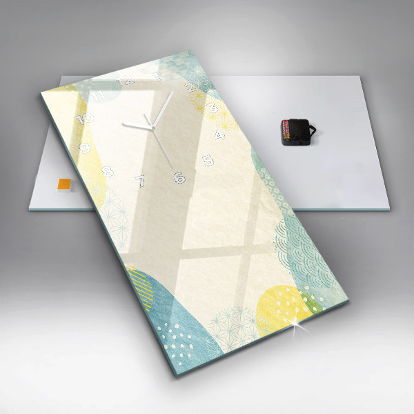 Vertikale Uhr Gemusterter Rahmen