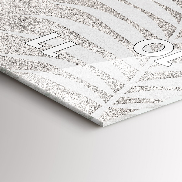 Vertikale Uhr mit motiv Palmenblatt