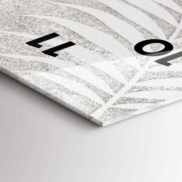 Vertikale Uhr mit motiv Palmenblatt