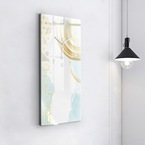 Vertikale Uhr mit motiv Dekoratives Muster