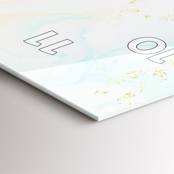 Vertikale Uhr Aquarellierter Marmor