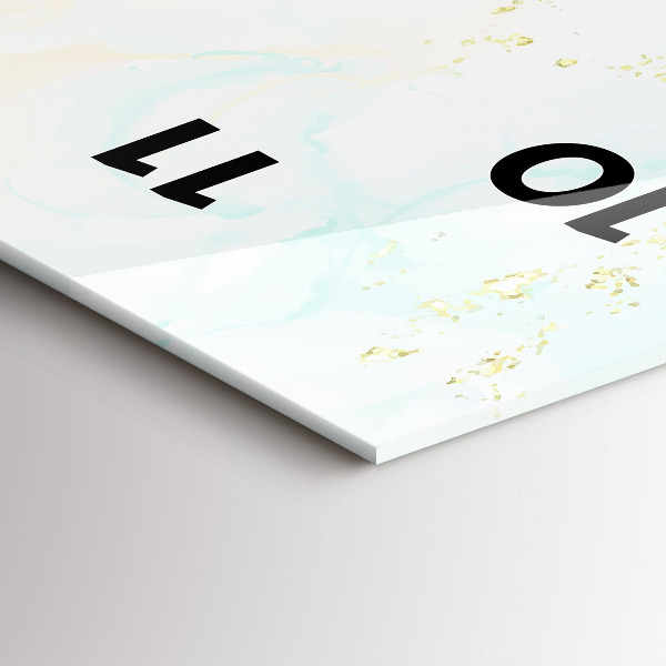 Vertikale Uhr Aquarellierter Marmor