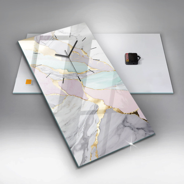 Vertikale Uhr mit motiv Marmor-Muster