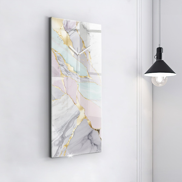 Vertikale Uhr mit motiv Marmor-Muster