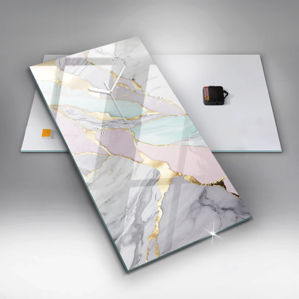 Vertikale Uhr mit motiv Marmor-Muster