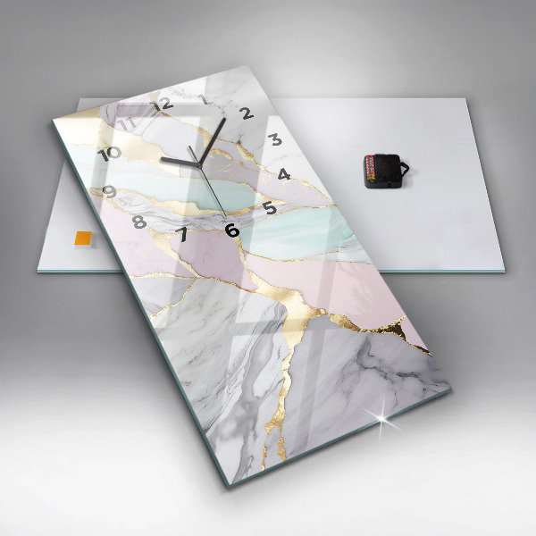 Vertikale Uhr mit motiv Marmor-Muster
