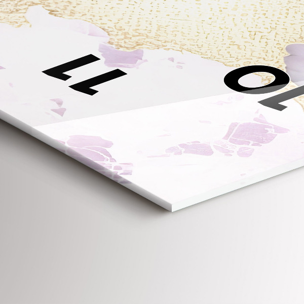 Vertikale Uhr Pastell-Marmor