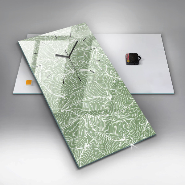 Vertikale Uhr mit motiv Natur Blattmuster