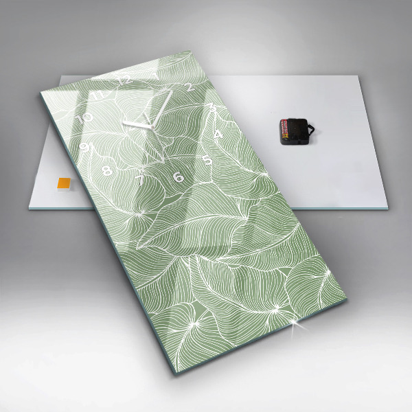 Vertikale Uhr mit motiv Natur Blattmuster