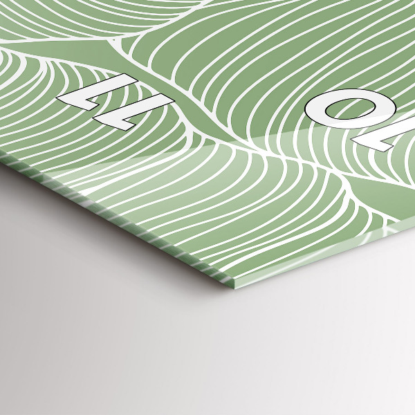 Vertikale Uhr mit motiv Natur Blattmuster