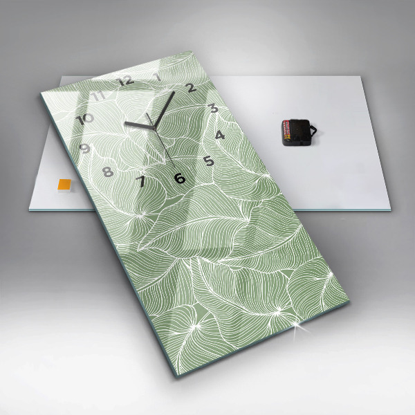 Vertikale Uhr mit motiv Natur Blattmuster