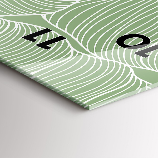 Vertikale Uhr mit motiv Natur Blattmuster