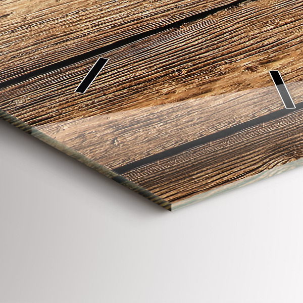 Vertikale Uhr mit motiv Hölzerne Bretter