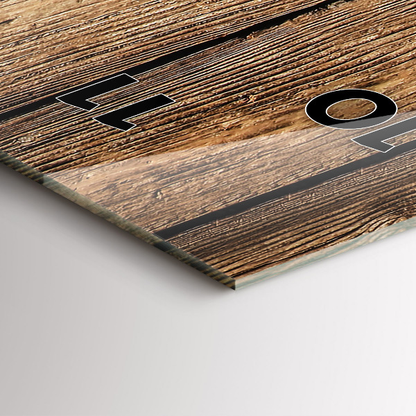 Vertikale Uhr mit motiv Hölzerne Bretter