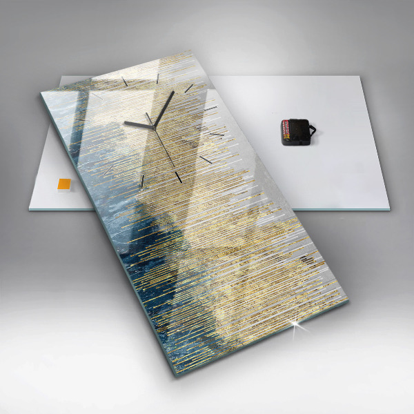 Vertikale Uhr Dekoratives Muster und Gold