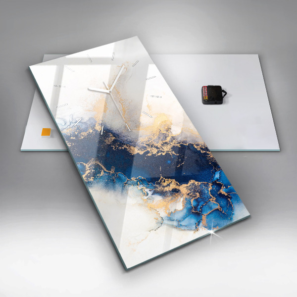 Vertikale Uhr mit motiv Marmoriertes Muster