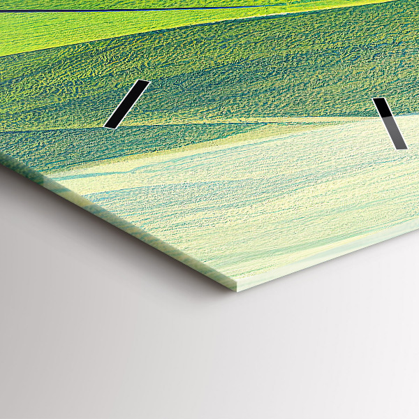 Vertikale Uhr Abstrakte grüne Felder