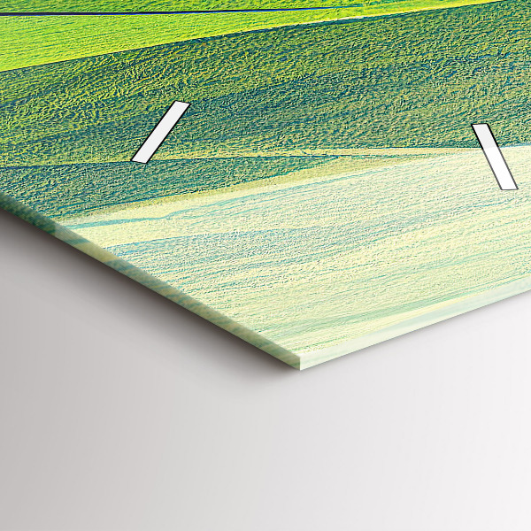 Vertikale Uhr Abstrakte grüne Felder