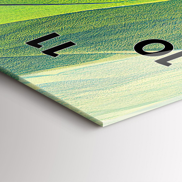 Vertikale Uhr Abstrakte grüne Felder