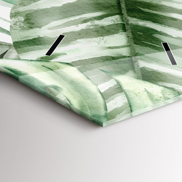 Vertikale Uhr mit motiv Gemalte Pflanzenblätter