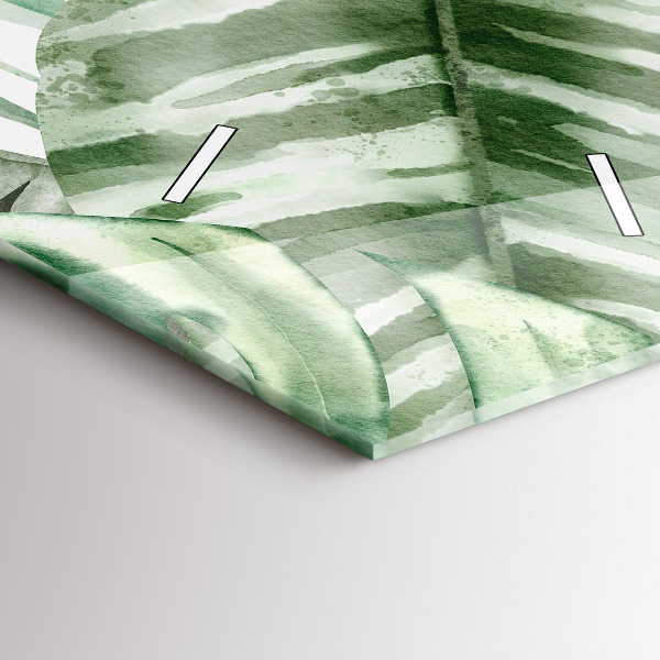 Vertikale Uhr mit motiv Gemalte Pflanzenblätter