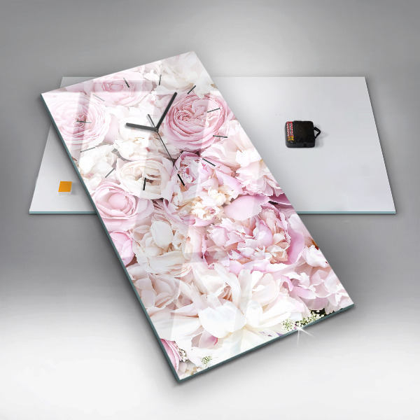 Vertikale Uhr mit motiv Dekorative Blumen