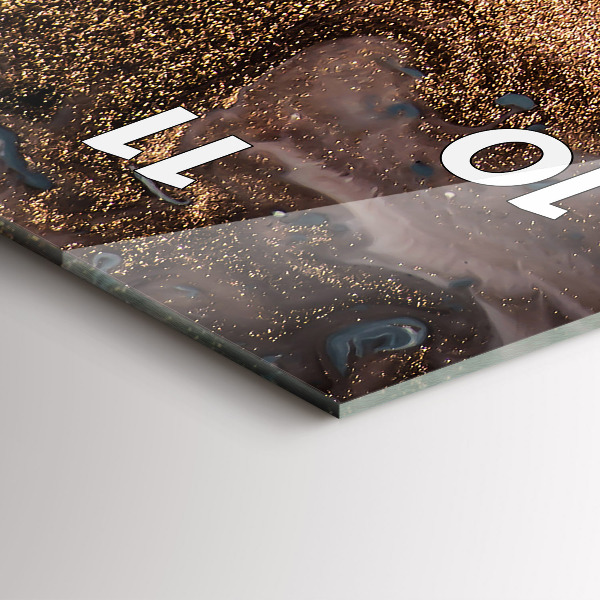 Vertikale Uhr mit motiv Abstrakte Marmor-Gold-Abstraktion