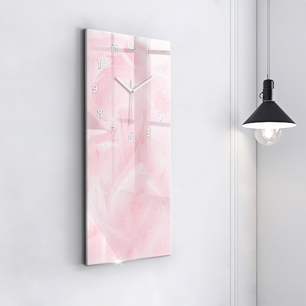 Vertikale Uhr Federn abstrakt