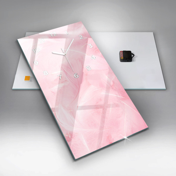 Vertikale Uhr Federn abstrakt