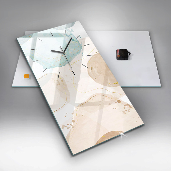 Vertikale Uhr mit motiv Aquarell-Flecken