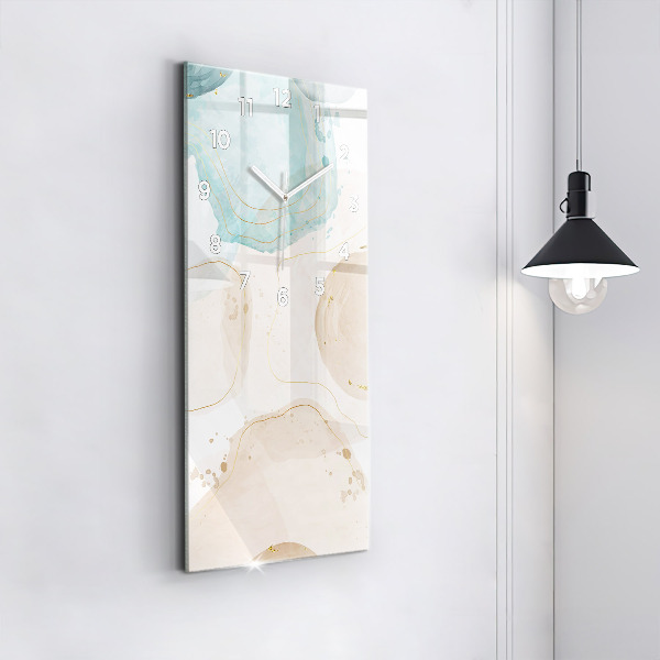 Vertikale Uhr mit motiv Aquarell-Flecken