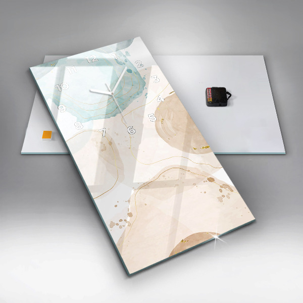 Vertikale Uhr mit motiv Aquarell-Flecken