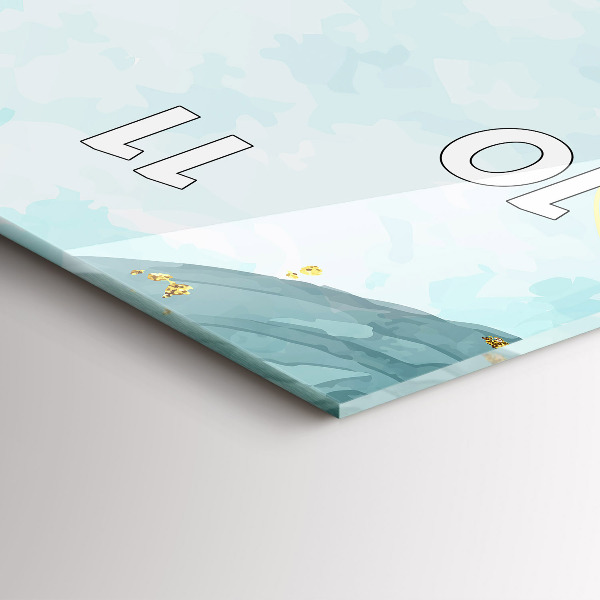 Vertikale Uhr mit motiv Aquarell-Flecken